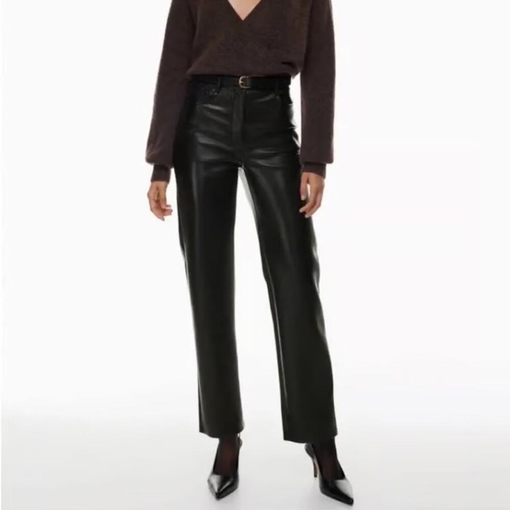 Aritzia Wilfred The Melina™ Pant Black High-waisted Vegan Leather pants